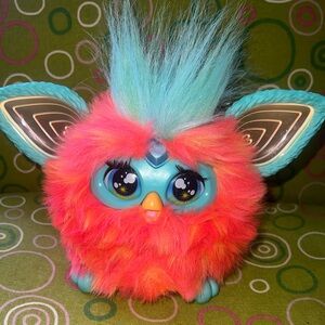 Furby Hasbro Plush Interactive Small Pet - Turquoise and Neon Pink